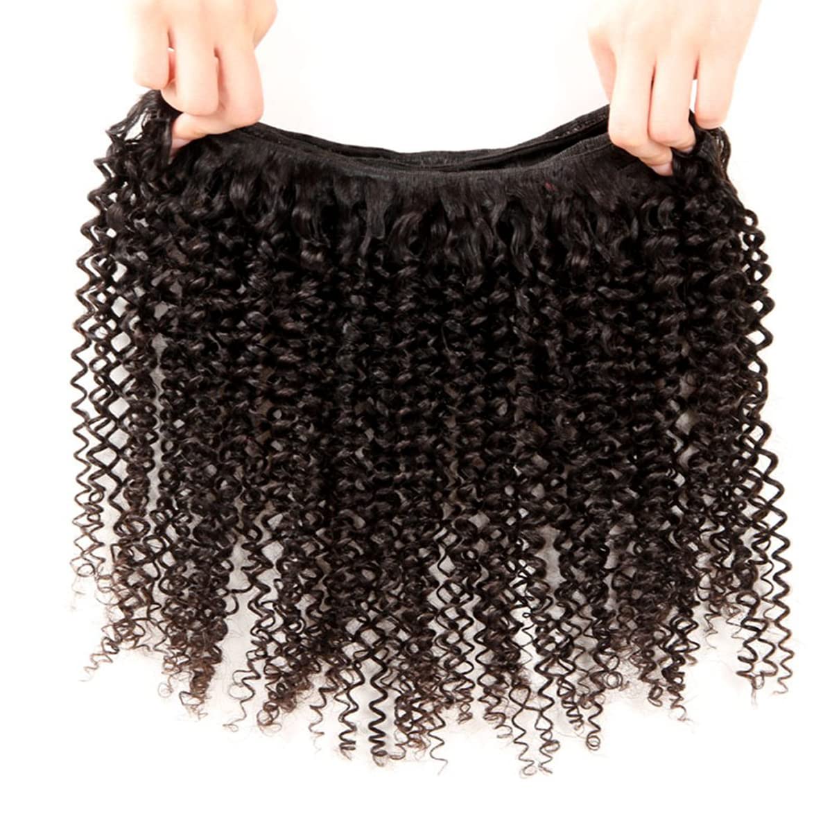 HeioWuio Curly Wave Brazilian Remy Human Hair Bundles Hair Weaves Natural Black Color Hair 3 Bundles Real Unprocessed Virgin Hair Extensions Hiar 3 Bundles 22 24 26 Inch
