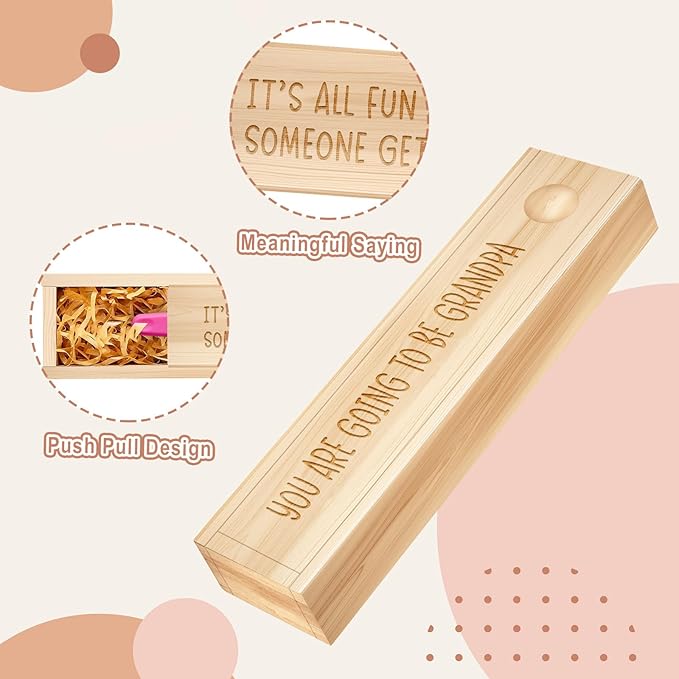Pregnancy Announcement for Grandparent Grandpa, Pregnancy Test Keepsake Box, Baby Announcement Reveal Gifts Ideas for Husband Grandparents Dad Aunt and Uncle