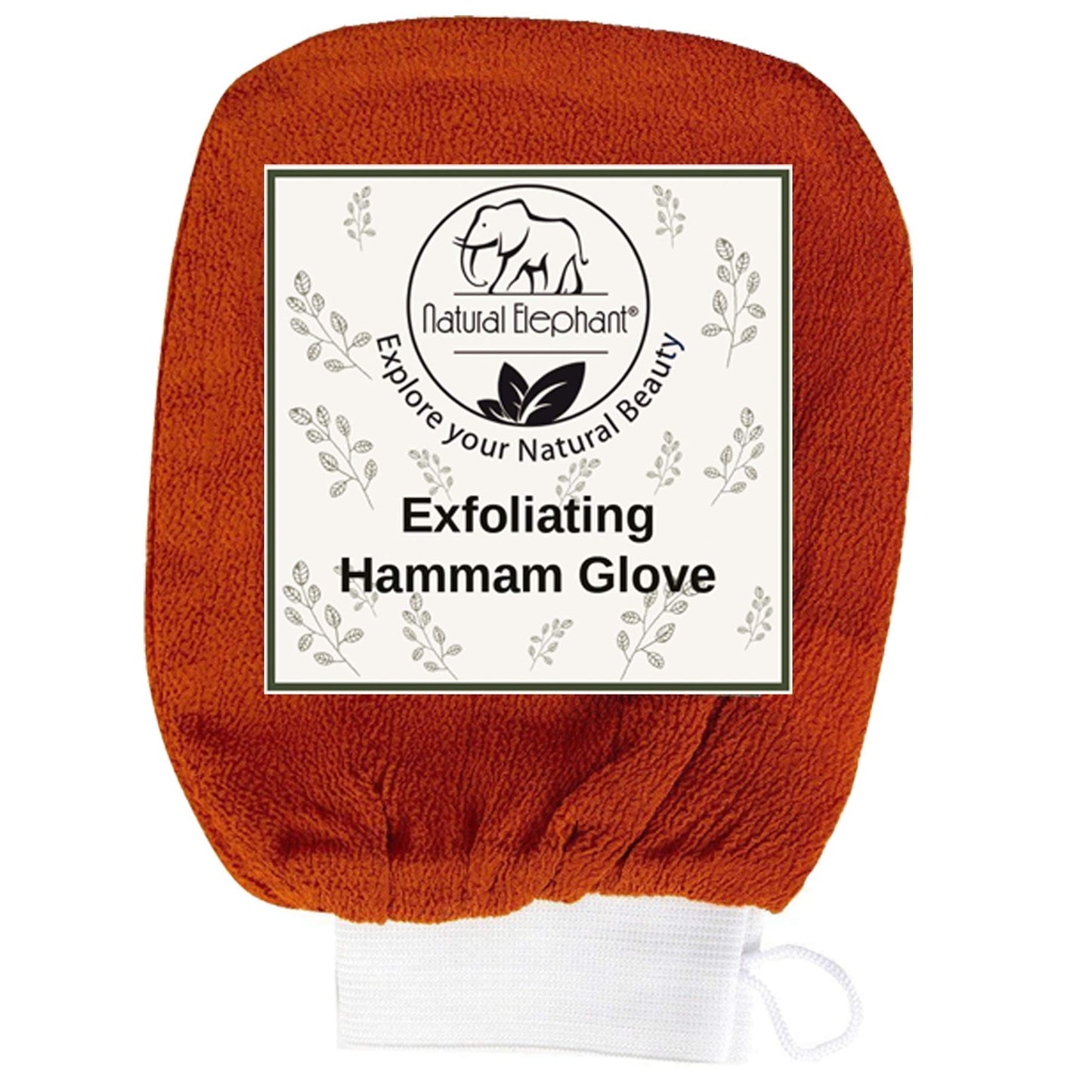 Natural Elephant Exfoliating Hammam Glove… (Burnt Orange 2 Pack)