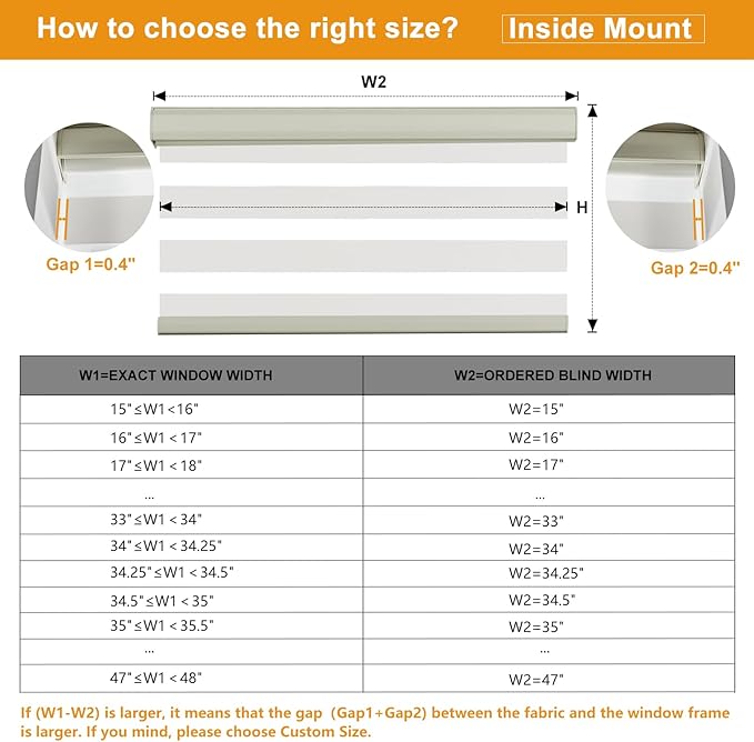 Persilux Zebra Blinds Cordless, Zebra Roller Shades for Windows (34.5" W x 64" H, Cream) Light Filtering Day and Night Window Drapes Sheer Shades for Home, Bedroom and Sliding Door Easy to Install