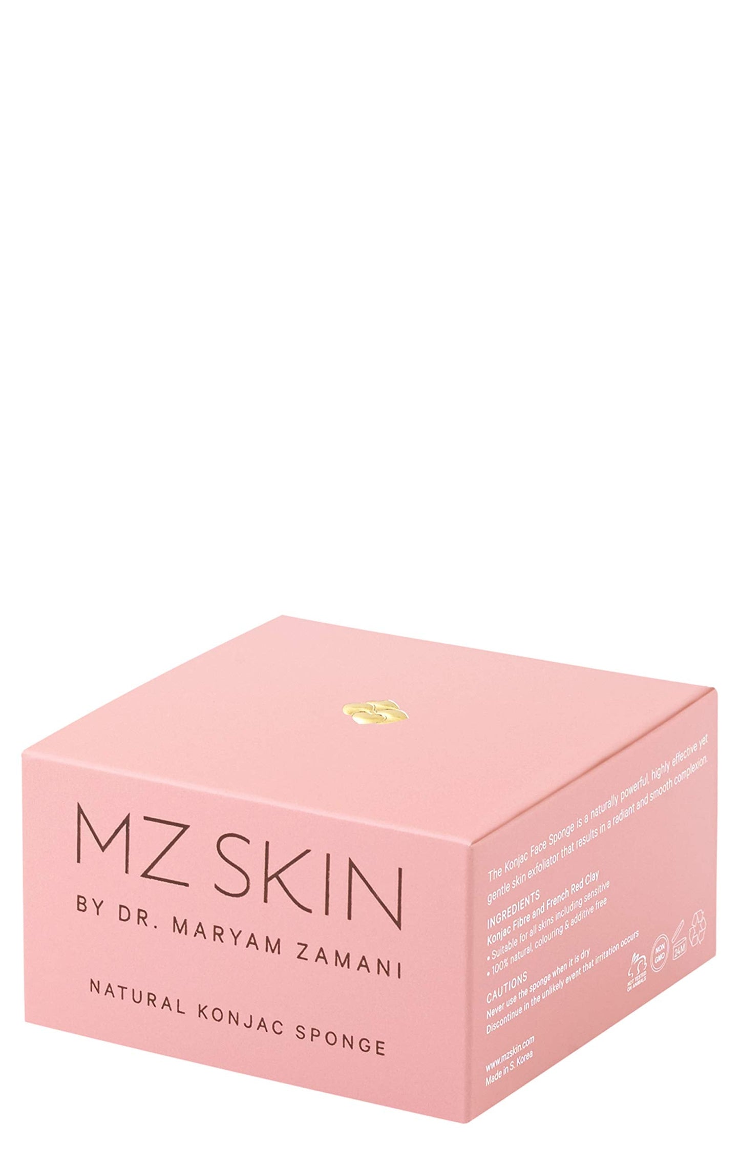 MZ SKIN | NATURAL KONJAC SPONGE | Red Clay |Iron | Skin Care Sponge | Environmentally Friendly