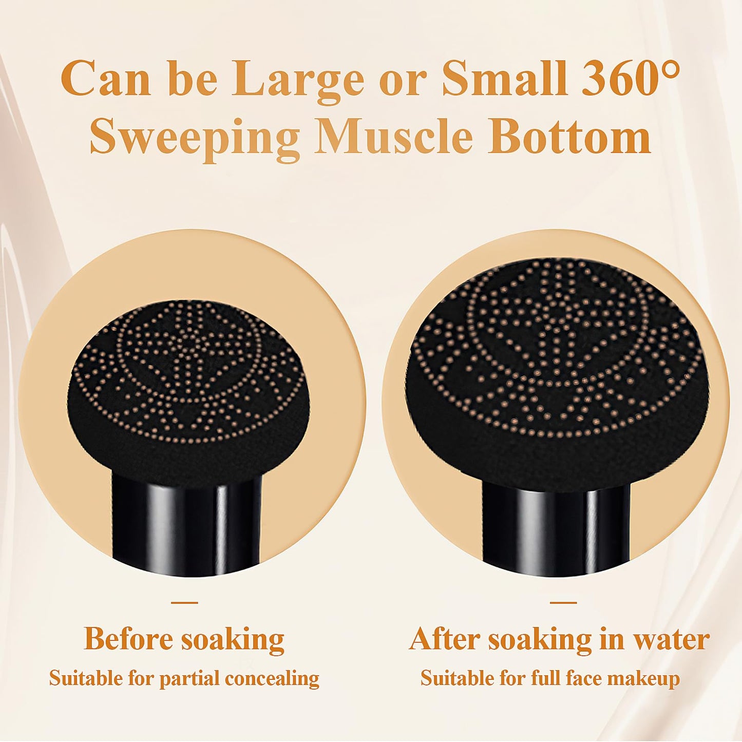 Mushroom Head Air Cushion CC Cream - Moisturizing & Oil Control BB Cream Foundation Create Long-Lasting, Waterproof Makeup Base Primer, Concealer Full Coverage for All Skin Types (Ivory)