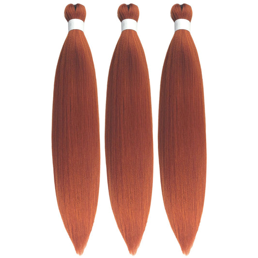 Copper Red Braiding Hair Pre stretched Box Braiding Hair Extensions Feed in Braids