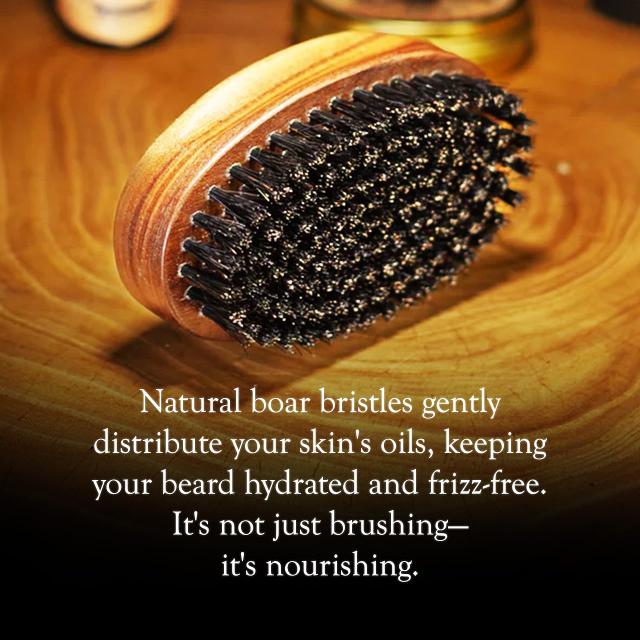 Death Grip Beard Brush and Comb (Beard Brush Military Style Oval Wooden Death Grip)