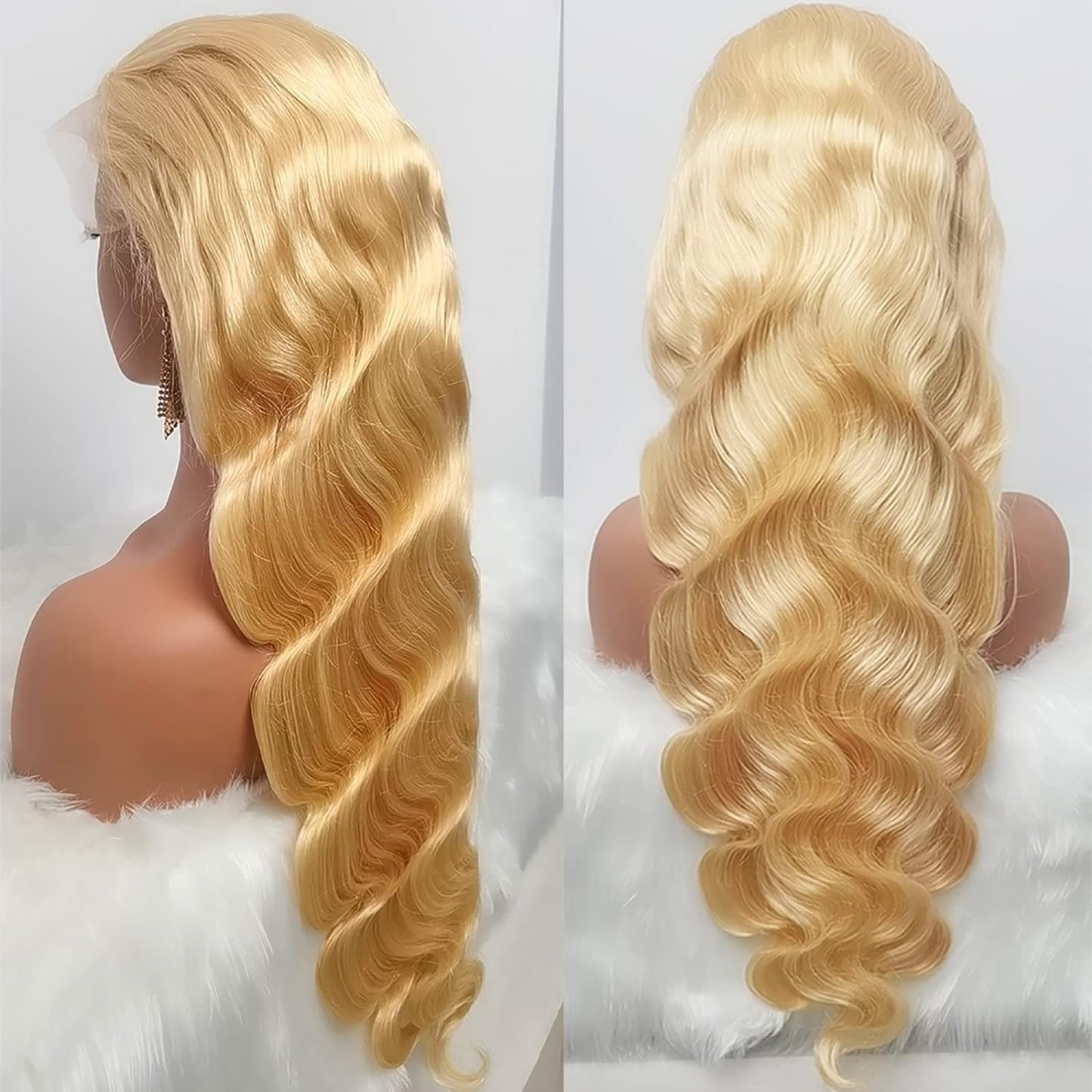 HOTLOVE 613 Lace Front Wig Human Hair, 13x6 Transparent Lace 613 HD Lace Frontal Wig For Women 200% Body Wave Blonde Lace Front Wigs Human Hair Pre Plucked With Baby Hair 20inch