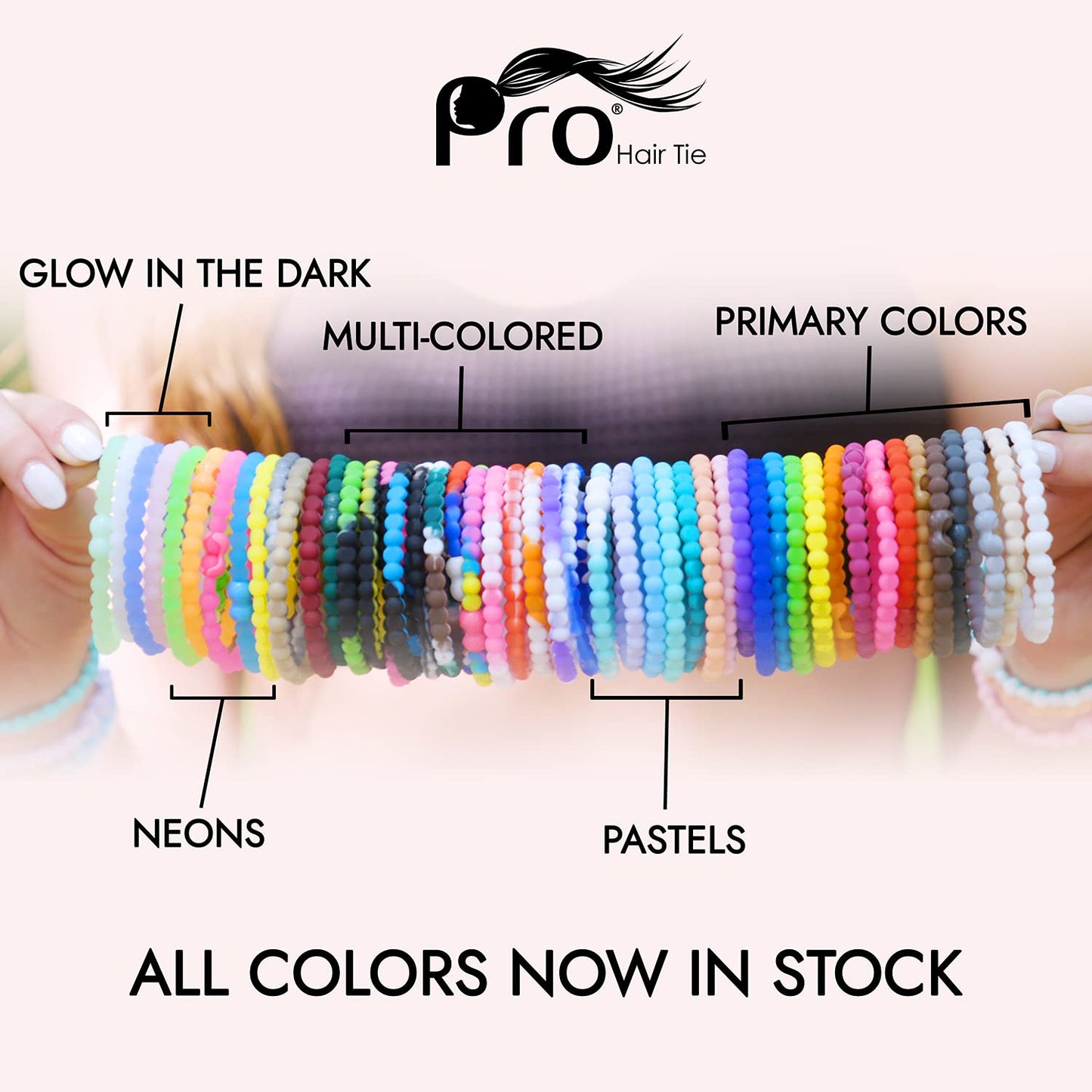 PRO Hair Tie - Easy-Release Clasp - Secure Hold - No Damage - Great for ANY Active Lifestyle (Rose Gold Pack of 8)