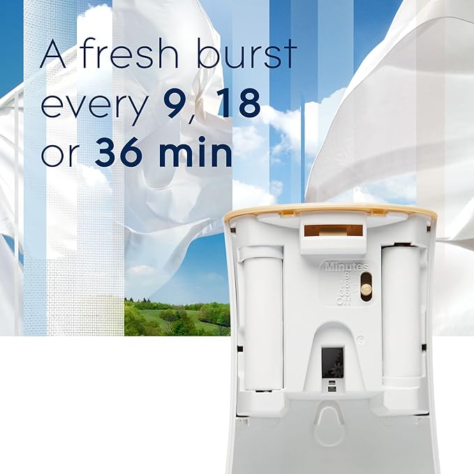 Glade Automatic Spray Refill and Holder Kit, Air Freshener for Home and Bathroom, Clean Linen, 6.2 Oz (Pack of 2)