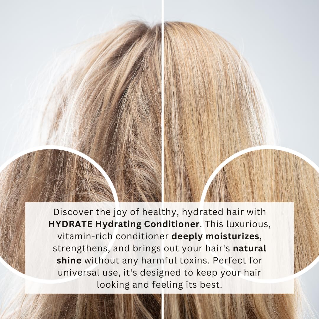 Jess & Lou BEAUTY HYDRATE Hydrating Conditioner - Natural, Vegan, Toxin-Free Formula for Soft, Shiny Hair - All Hair Types, (30 oz)