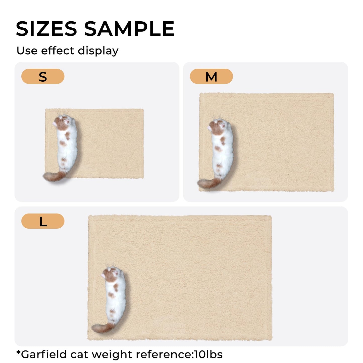 Luciphia Premium Fleece Dog Puppy Blanket Soft Pet Sherpa Calming Cat Blanket Throw for Small Medium Dog Cat(Beige,30x20 inches)