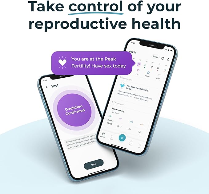 Inito Fertility Monitor & Hormone Tracker for Women | Estrogen, LH, PdG (Urine Metabolite of progesterone), FSH | Track and Confirm Ovulation | Includes 15 Test Strips (iPhone 15)