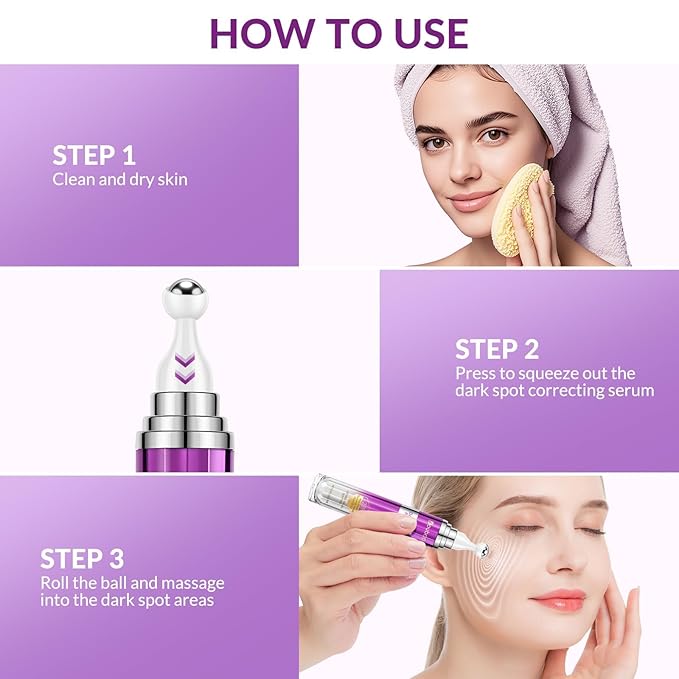 Dark Spot Remover for Face and Body, Dark Spot Corrector for Melasma, Sun Spots, Age Spots and Acne Scars, Correcting Glow Serum with Retinol and Licorice Extract, 0.5 fl oz