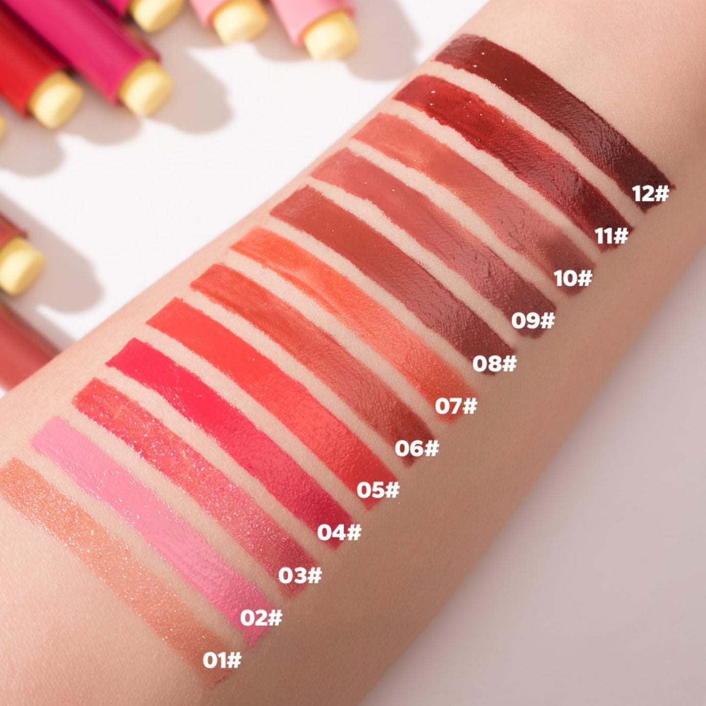MAEPEOR Hydrating Lip Plumper 12 Colors Moisturizing Shiny Juicy Lip Balm Long Lasting Nourishing Lip Pluming Balm（Color 05)