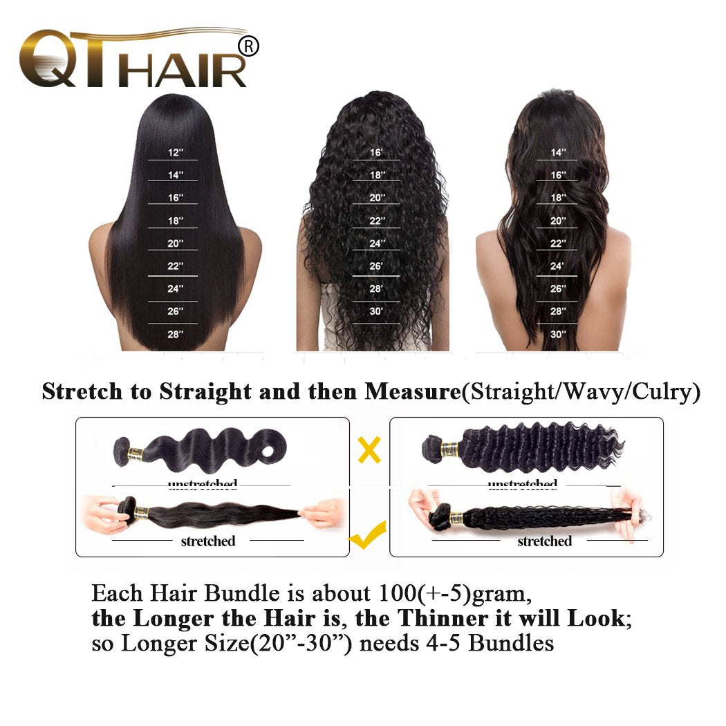 QTHAIR 14A Peruvian Loose Deep Curly Frontal with Bundles 13x4 Lace Frontal Closure with Baby Hair Free Part (16 18 20+14,Natural Black) Peruvian Deep Wave Human Hair with Ear to Ear Lace Frontal