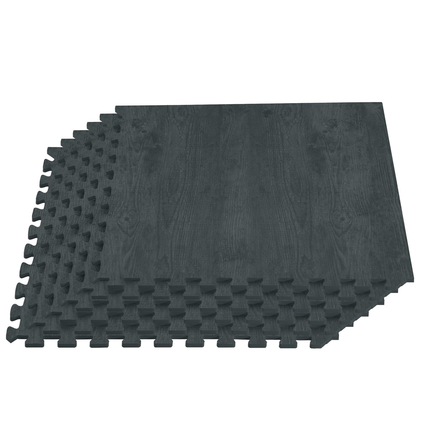 Forest Floor Farmhouse 3/8 Inch Thick Printed Foam Tiles, Premium Wood Grain Interlocking Foam Floor Mats, Anti-Fatigue Flooring – Stylish Flooring Solution, Countryside Flagstone, 100 Sq Ft