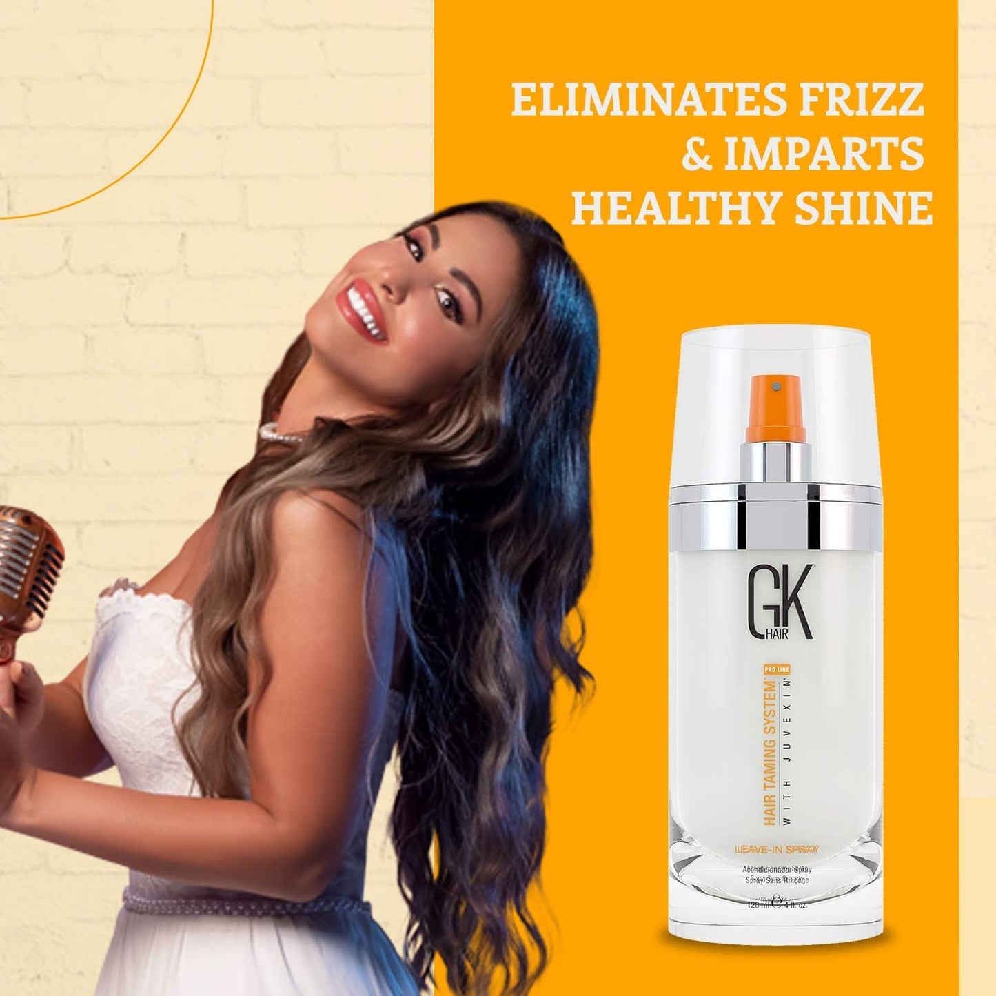 GK Hair Global Keratin Balancing Shampoo and Conditioner 300ml Set & Leave in Conditioner Spray (120ml/4 fl. oz)