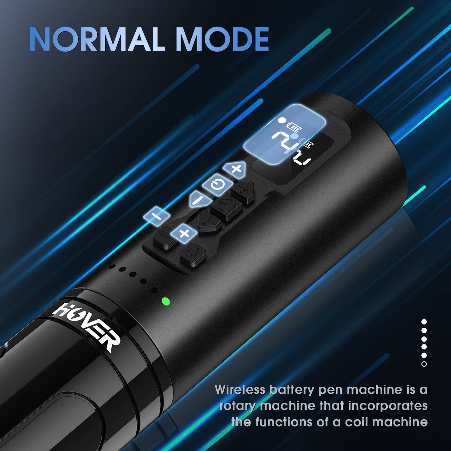 INKin Tattoo Machine - Professional Tattoo Gun Cordless Battery Pen 3.5mm Stroke Wireless Tattoo Pen Kit with 1800mAH Digital LED Display Tattoo Supplies and Equipment for Beginners