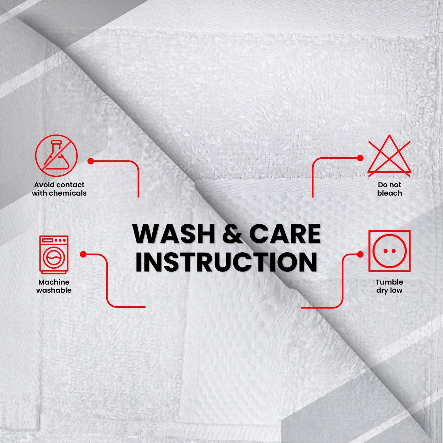Infinitee Xclusives Premium Wash Cloths for Showering [13x13] – 100% Cotton Washcloths [Pack of 12], Soft and Absorbent Face Towels for Bathroom Wash Clothes, Gym, and Spa |Brilliant White|