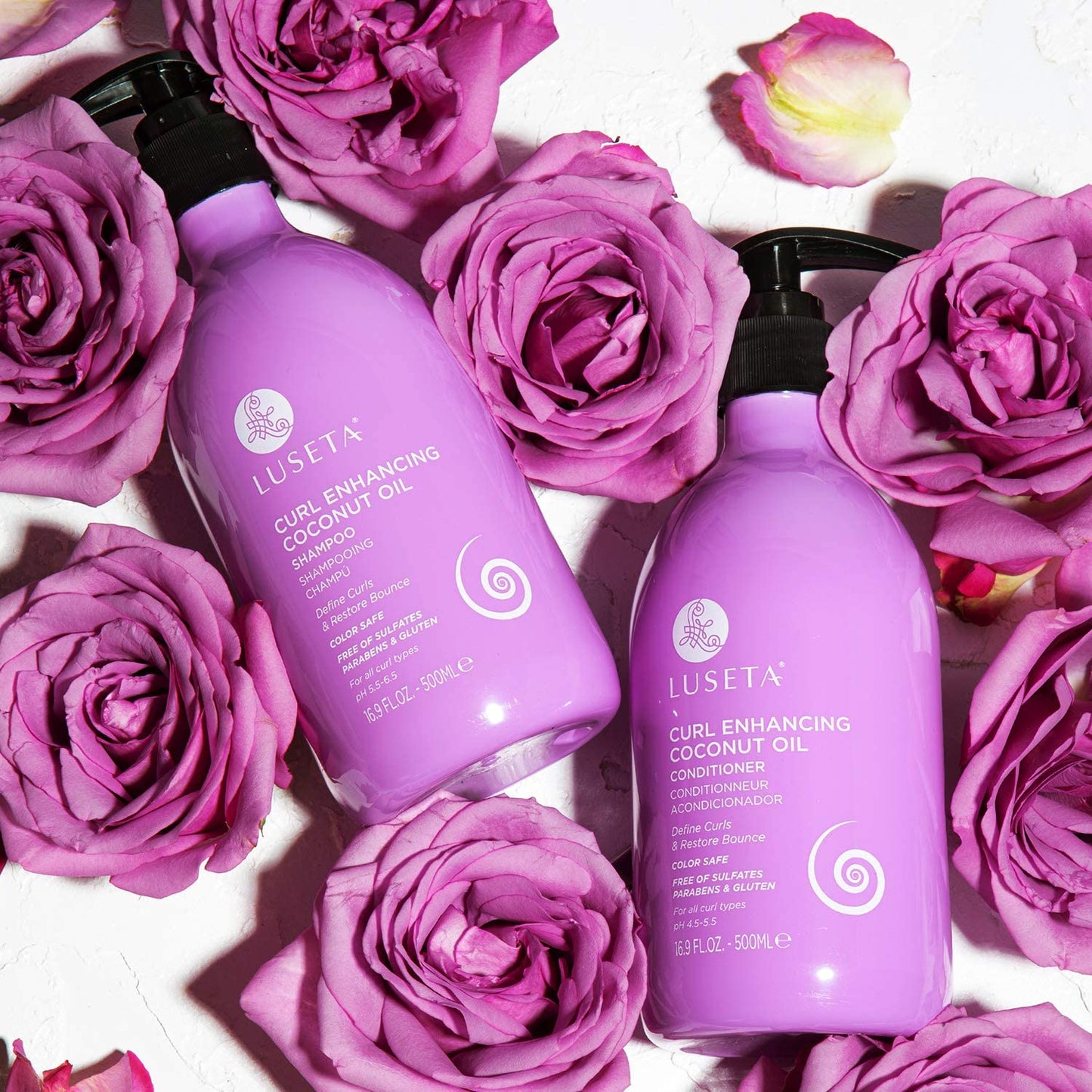 Luseta Curl Enhancing Shampoo and conditioner Set 2×16.9oz & Hair Oil & Hair Mask