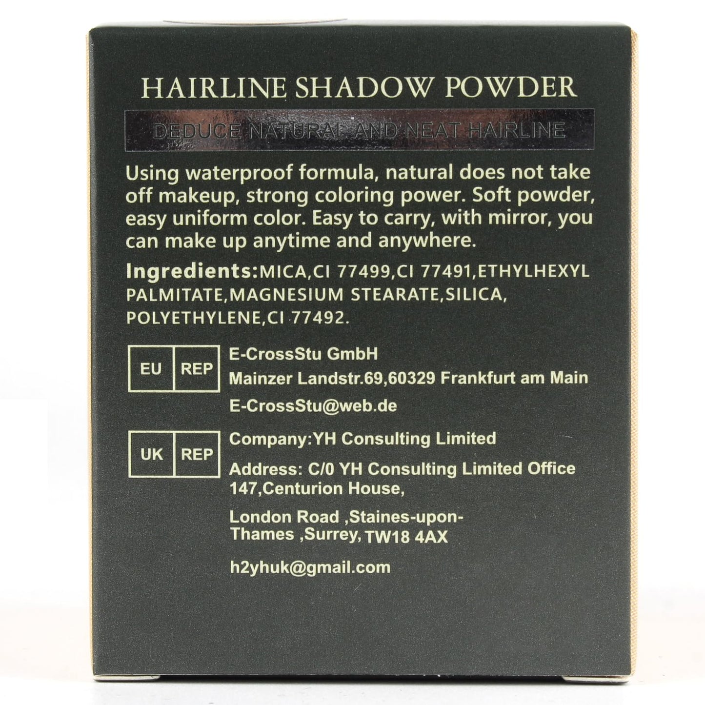 Hairline Powder for Women Men, VOLLUCK Root Touch Up Hair Powder Root Cover Up Hair Color Powder 0.35 Ounce, Hair Shadow Powder Cover Your Root Concealer, Bald Spots, Eyebrows, Light Coffee