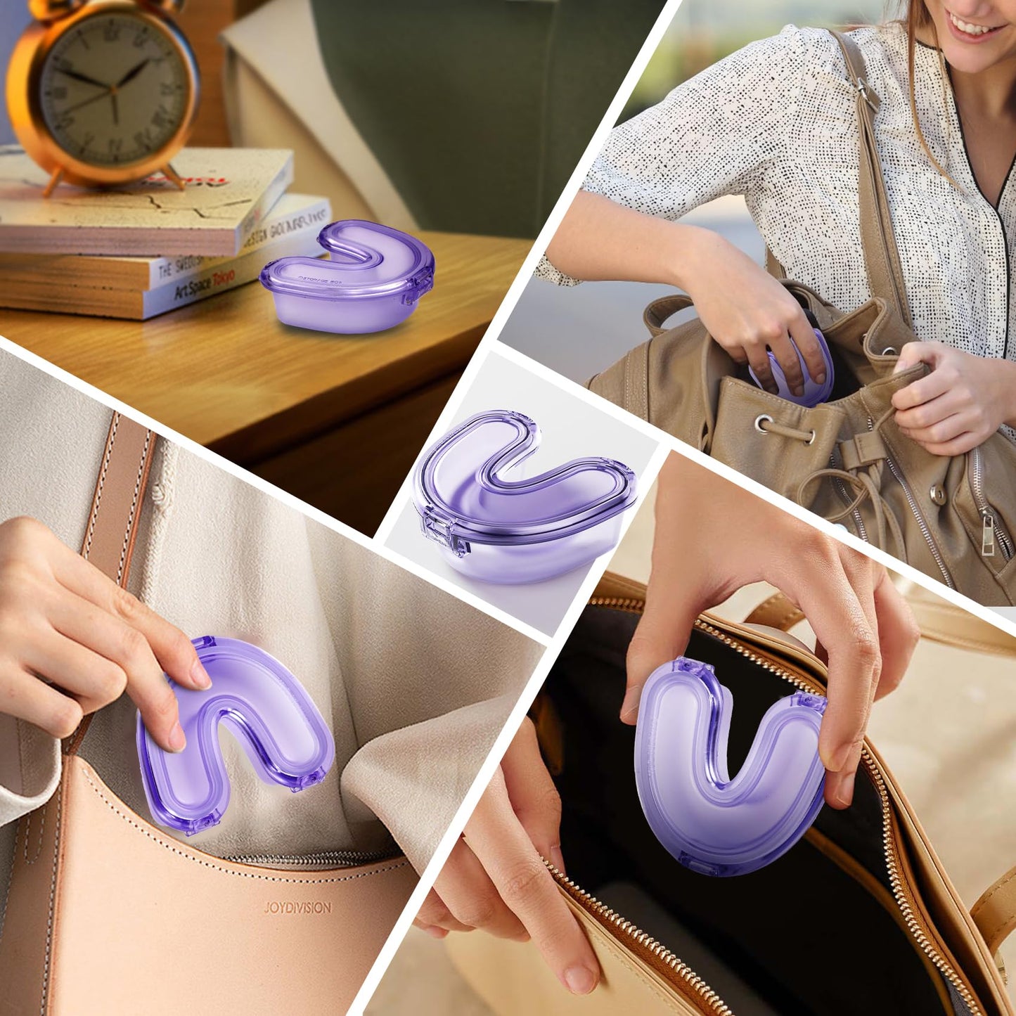DOTCUTY Retainer Case Travel Denture Holder: Leak Proof Aligner Case, Portable Night Guard Case, Easy to Clean Aligner Case for Household, Travel, Office