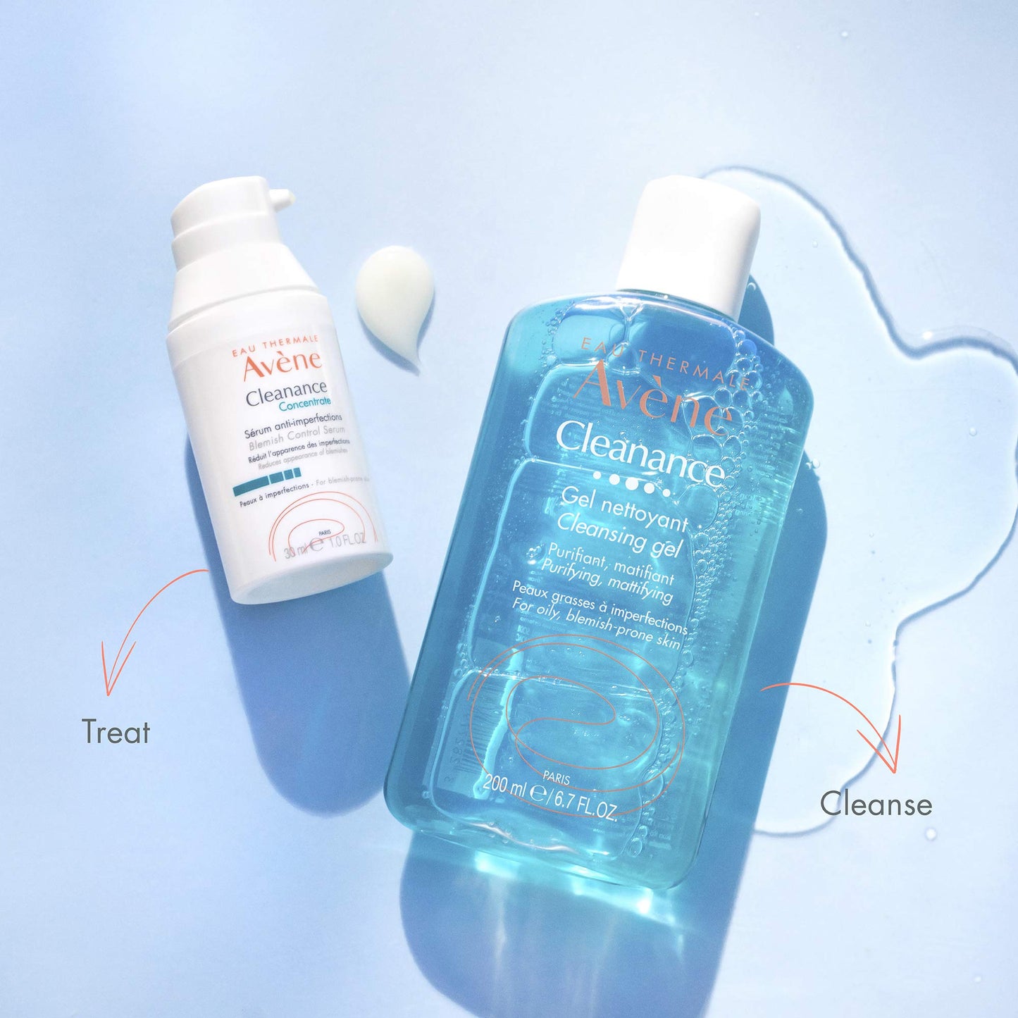 Eau Thermale Avène - Cleanance Cleansing Gel - Soap-Free Cleanser for Face & Body - For Blemish-Prone Skin - 3.3 fl.oz.
