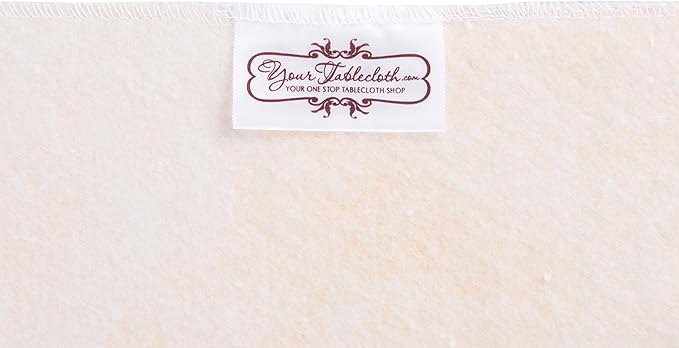 Yourtablecloth Heavy Duty Vinyl Round Fitted Tablecloth (Table Cover) with Flannel Backing Vibrant Colors Elasticized Tablecloth Great for Indoor and Outdoor Dining and Playing Cards 54” White