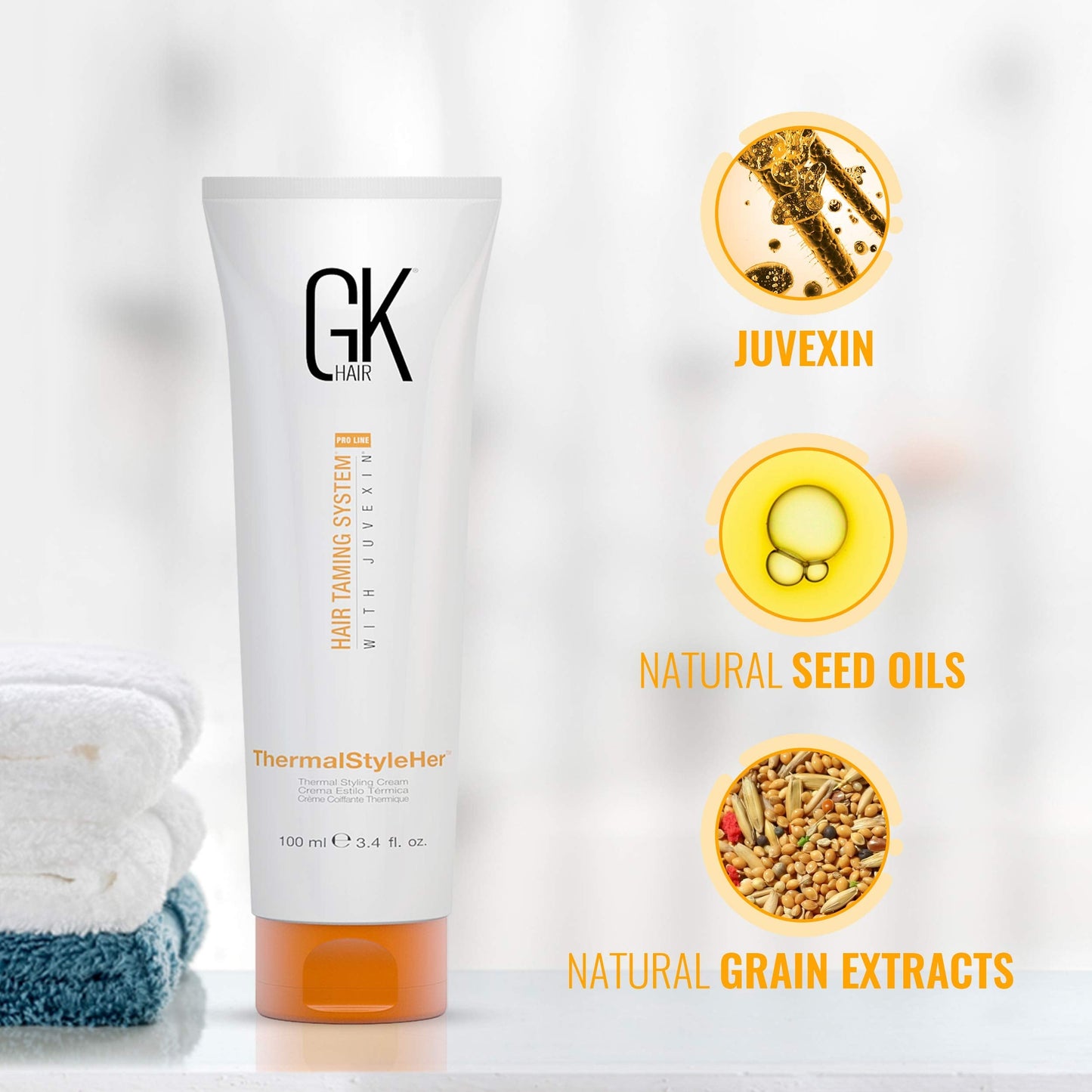 GK Hair Global Keratin Balancing Shampoo and Conditioner Set 300ml - ThermalStyleHer - 100ml/3.4oz
