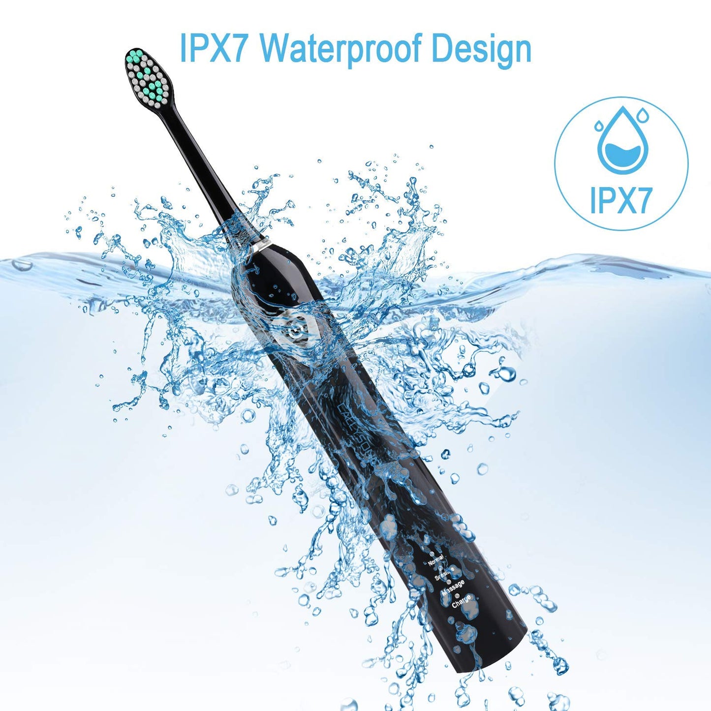 Electric Toothbrush, Whitening Sonic Toothbrush Dual Handles with 8 Bursh Heads, for Adults and Kids, 48,000 VPM - 3 Modes - Smart Timers - 4 Hours Charging for 45 Days Use (Mix-2 Handle)