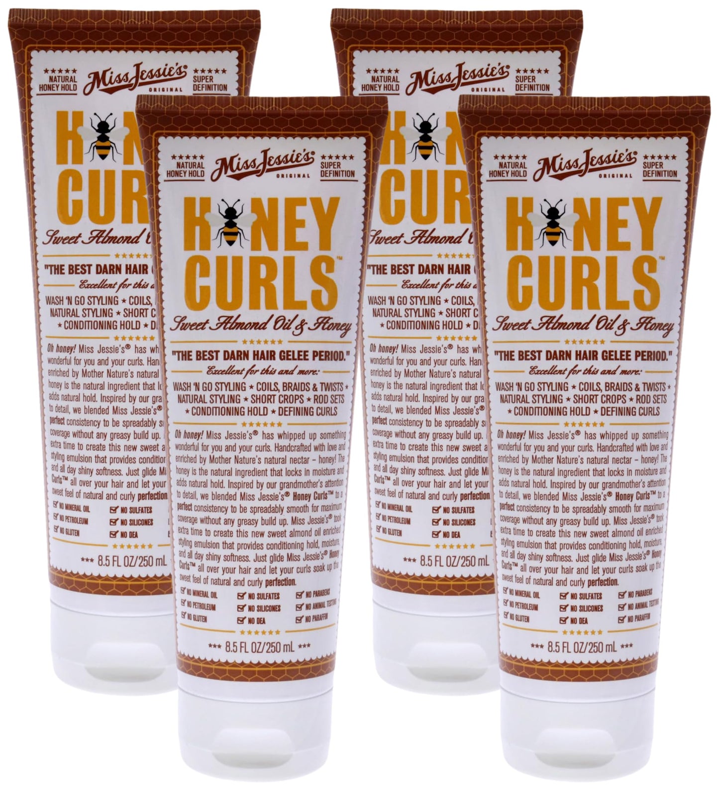 Miss Jessie's Honey Curls Unisex Emulsion 8.5 oz (Pack of 4)