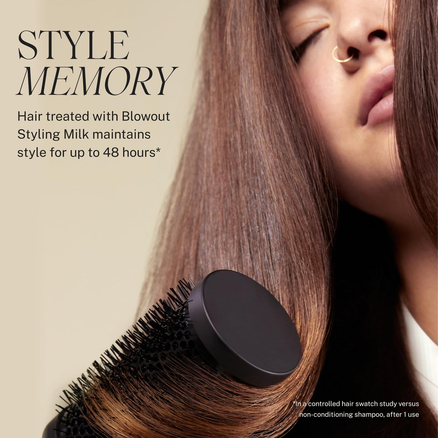 JVN Complete Blowout Styling Milk Heat Protector Cream, Anti-Humidity, Smooths Protects - Travel Size