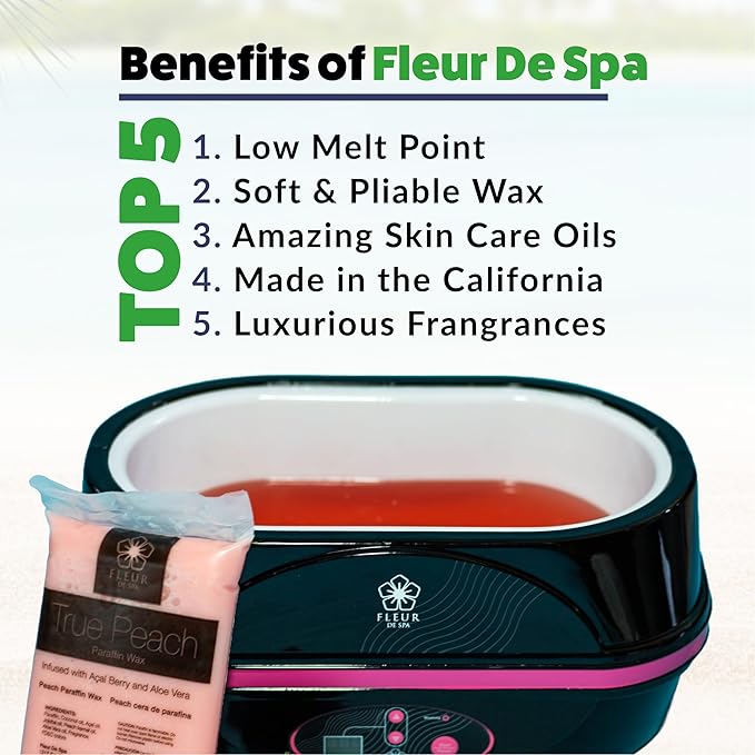Premium Paraffin Wax Refills - Made in USA - Enhanced and Rich Oil Infusion of Coconut and Jojobo for Luxurious Spa and Home Use on Hands and Feet