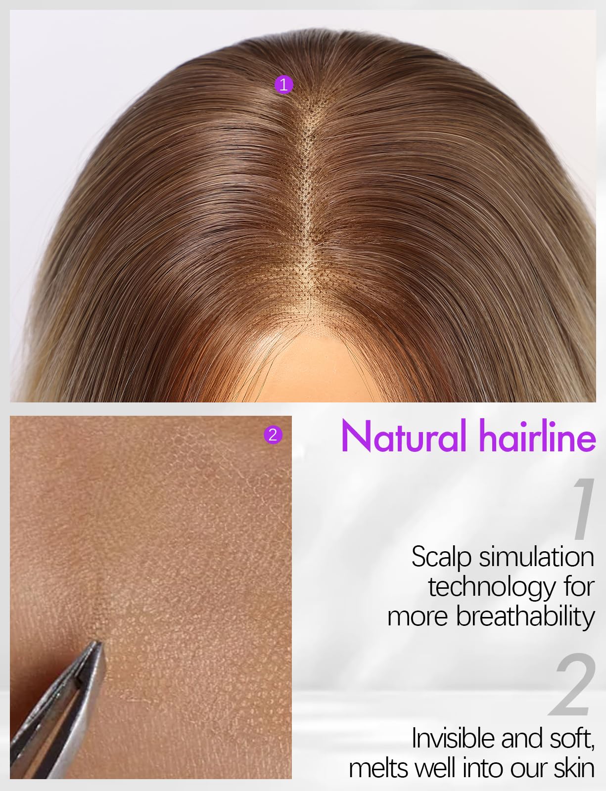 Getshow Blonde Wigs for Women Lace Front Wig Heat Resistant Fiber Curly Hair Daily Use with Dark Roots