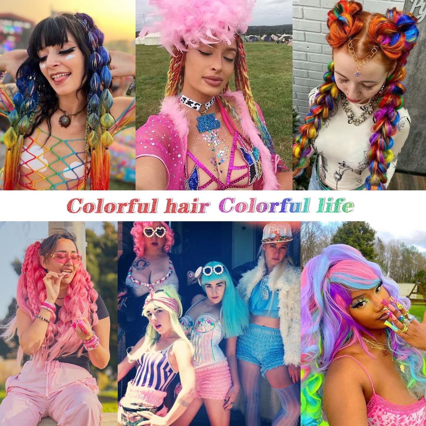 Glitter Ombre Lake Blue Purple Festival Pre Stretched Braiding Hair with Tinsel Shinny 30 Inch Yaki Texture Box Braid Hair Extensions 3 Packs Yaki Texture Easy to Use for Party