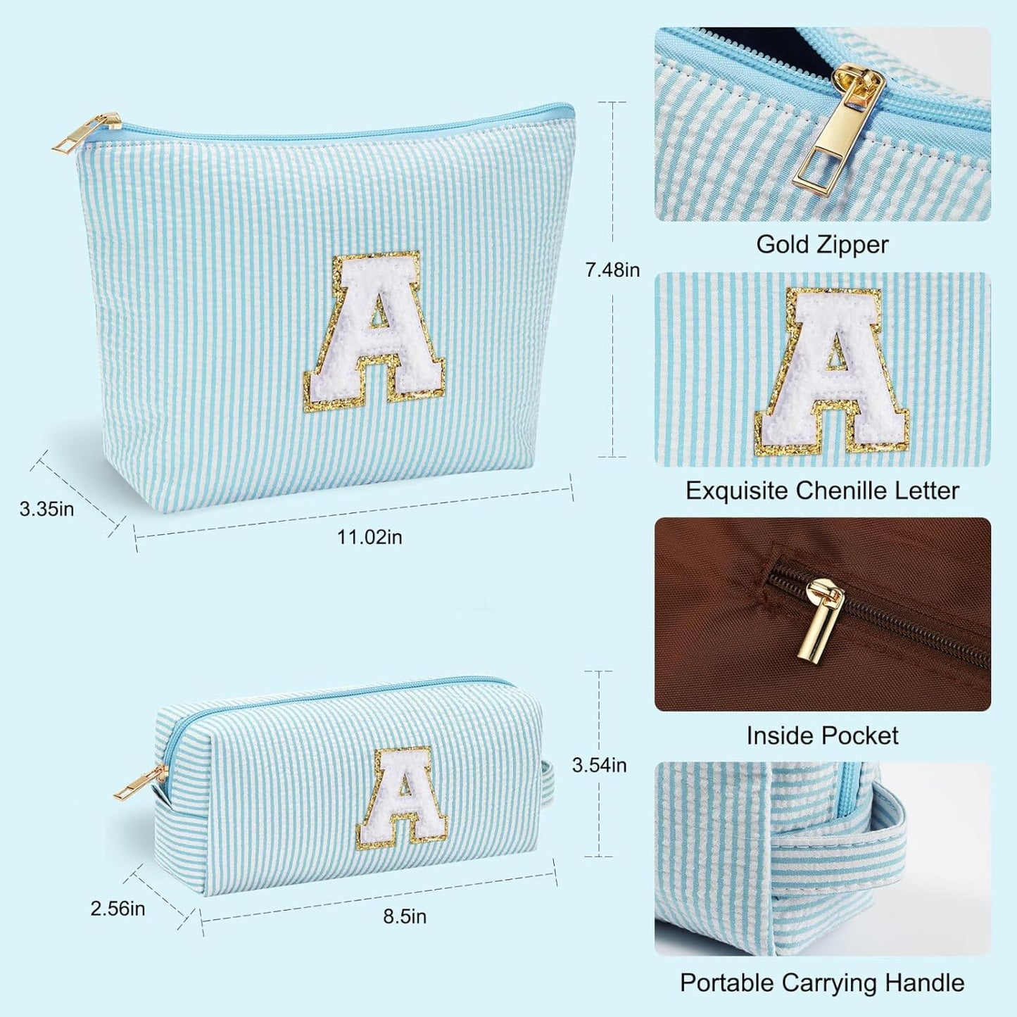 YOOLIFE 2 Pieces Makeup Bags for Women, Mom Birthday Gifts Unique Gifts Makeup Bag Toiletry Bag Makeup Pouch Cosmetic Bag Beauty Bag Cute Makeup Bag Wedding Daughter Friend Gifts for Women Her O