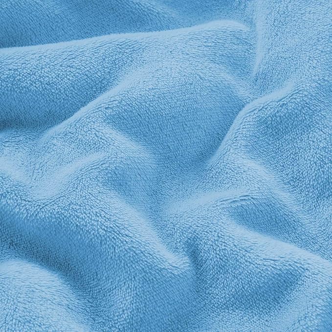 IR Imperial Rooms Light Blue Sherpa Fleece Throw Blanket Twin Size for Bed - Wholesale Bulk Pack of 12 Sherpa Blankets - Soft Fluffy Throw Blankets for Hotels, Guest Bedroom, 60x80 Inches