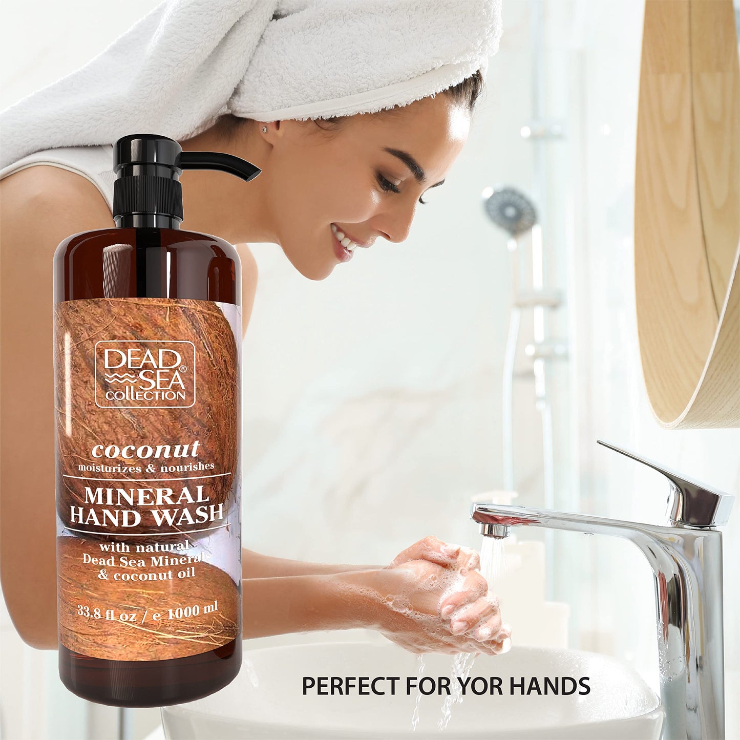 Dead Sea Collection- Coconut Body Wash - Pack of 2 (67.6 fl. oz) and Coconut Hand Soap - Pack of 2 (67.6 Fl. Oz) and Shampoo and Conditioner and Pack of 2 (67.6 fl. oz) Mega BUNDLE