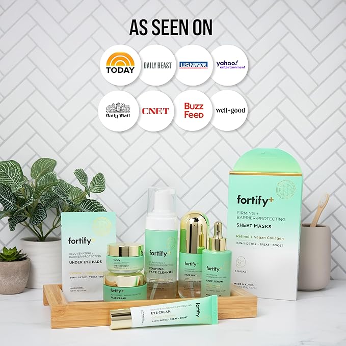 Fortify 9-in-1 Korean Facial Mist Spray with Hyaluronic Acid & Aloe Vera - Ultra Hydrating - Dermatologist Tested, Fragrance-Free - for All Skin Types, Clean Beauty - 130ML/4.39Oz