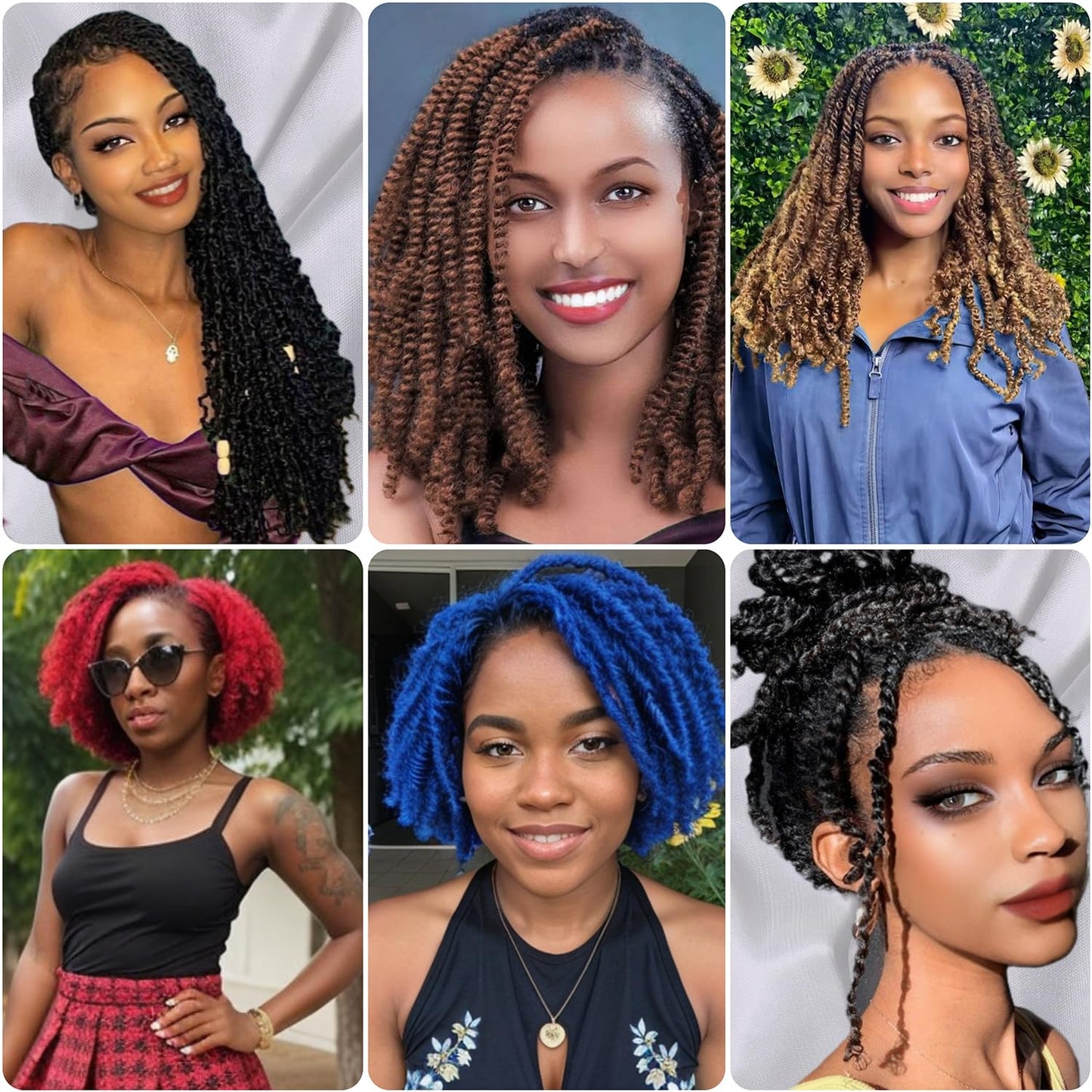 Marley Hair Braiding Hair Pre Stretched 12 Inch Marley Twist Braiding Hair for Spring Twist Hair Passion Twist Hair Faux Locs Crochet Hair Butterfly Locs Springy Afro Twist Hair Extensions(3 Packs,1B)