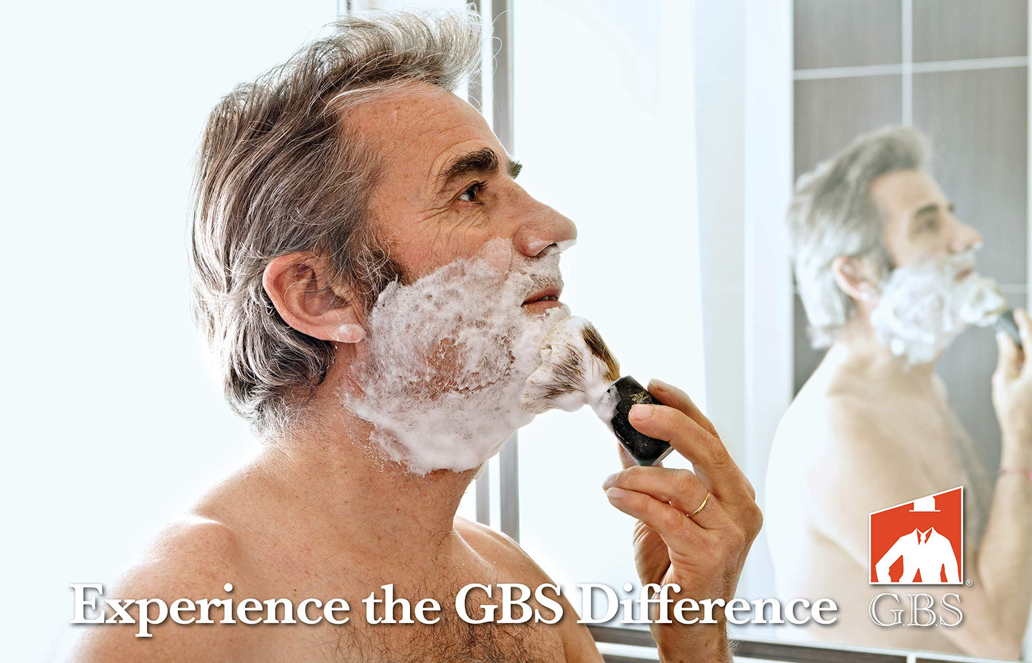 G.B.S Men's Shaving Set- Double Edge Safety Razor MK 38 Made in Soligen Germany, Shaving Brush, Dual Stand, Chrome Shaving Bowl, Natural Shave Soap, Double Edge Safety Razor Blades
