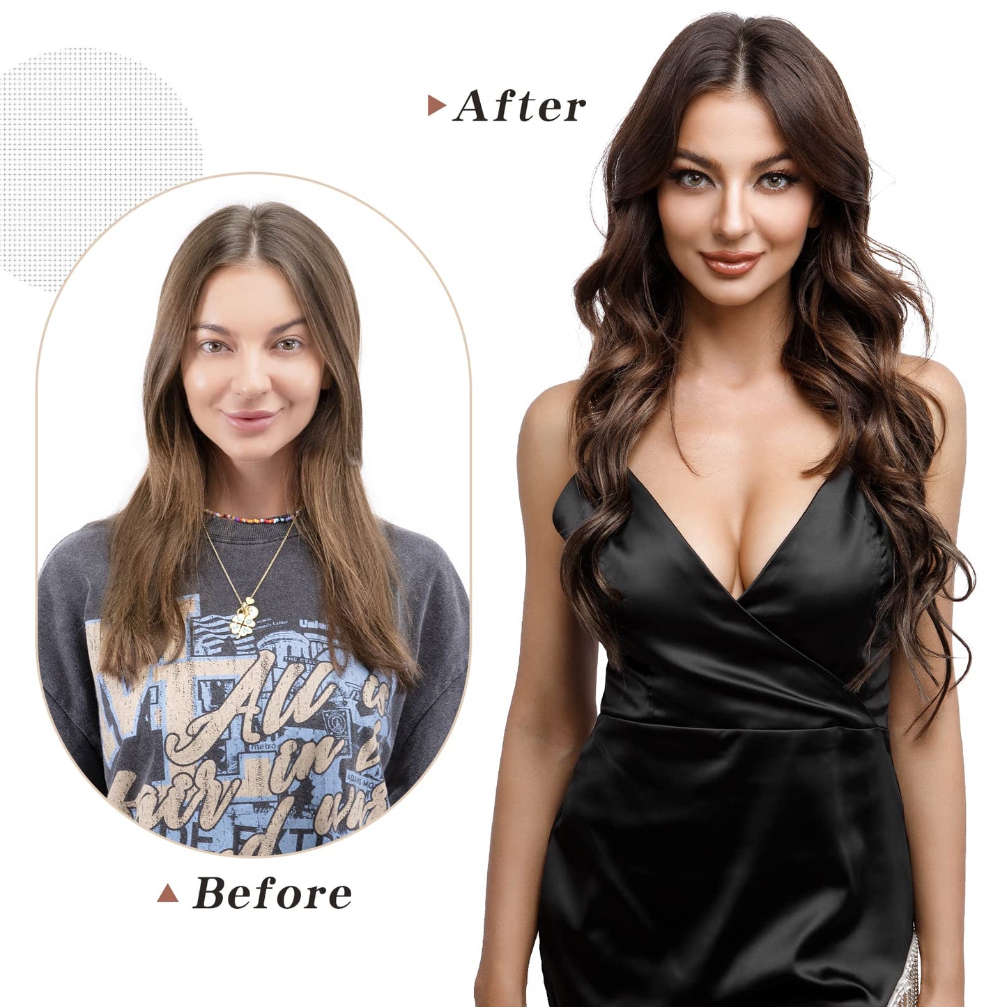 SEGO Hair Extensions Clip In Extensions Real Human Hair Seamless Balayage Clip in Hair Extensions Double Weft For Women Natural Straight 14/16/18/20/22″ 7PCS 120g