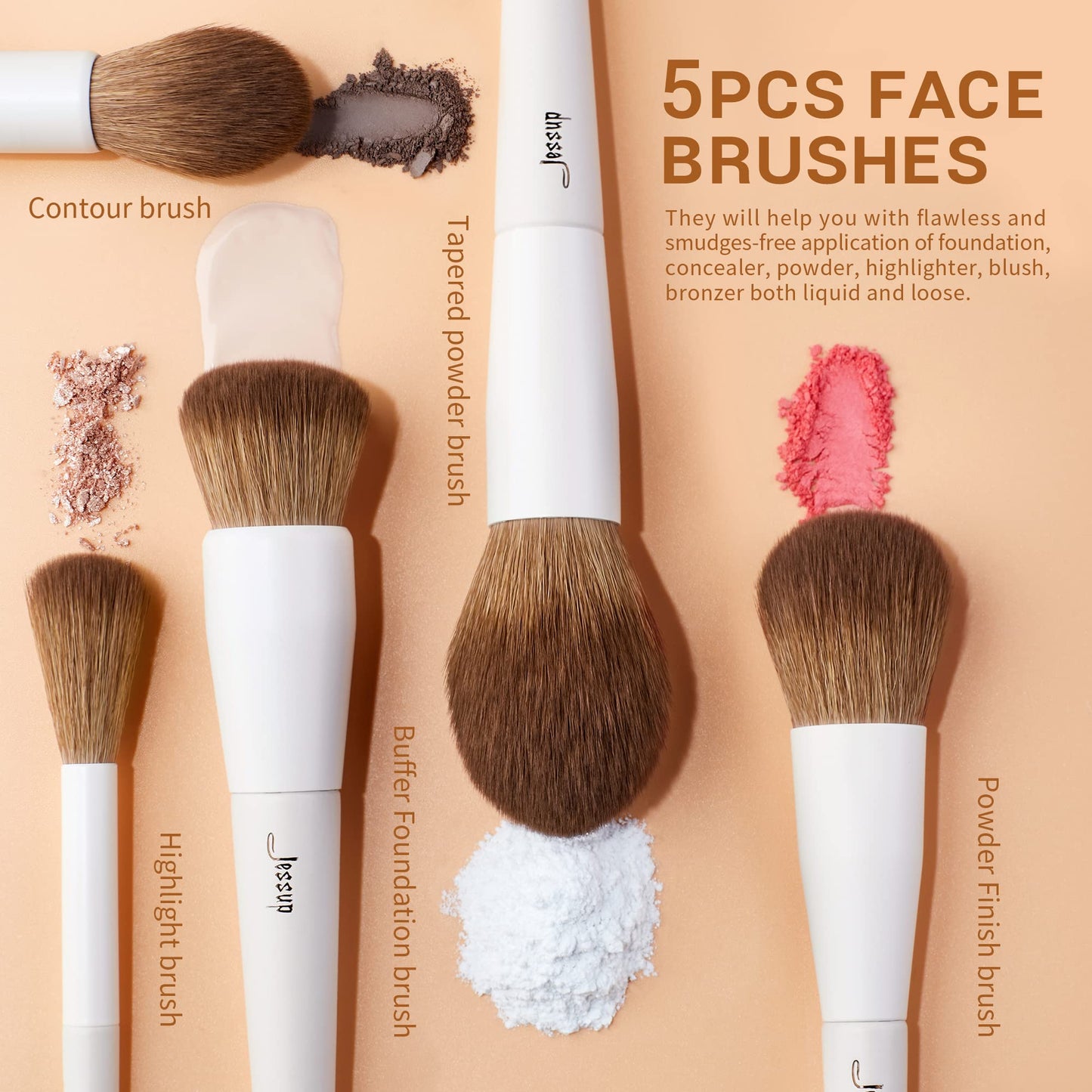 Jessup Makeup Brushes T329 with 21pcs Makeup Brushes Set T271