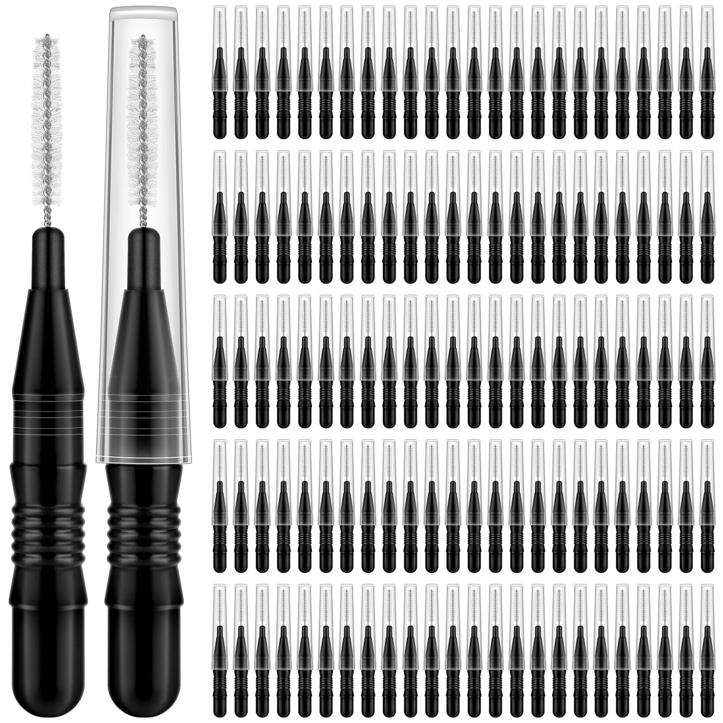 MAPVOLUT 120 Pieces Braces Flossers for Cleaner Interdental Brushes Between Teeth, Toothpick Dental Tooth Flossing with Soft Bristles 360° Bendable Oral Dental Hygiene Flosser Cleaning Tool