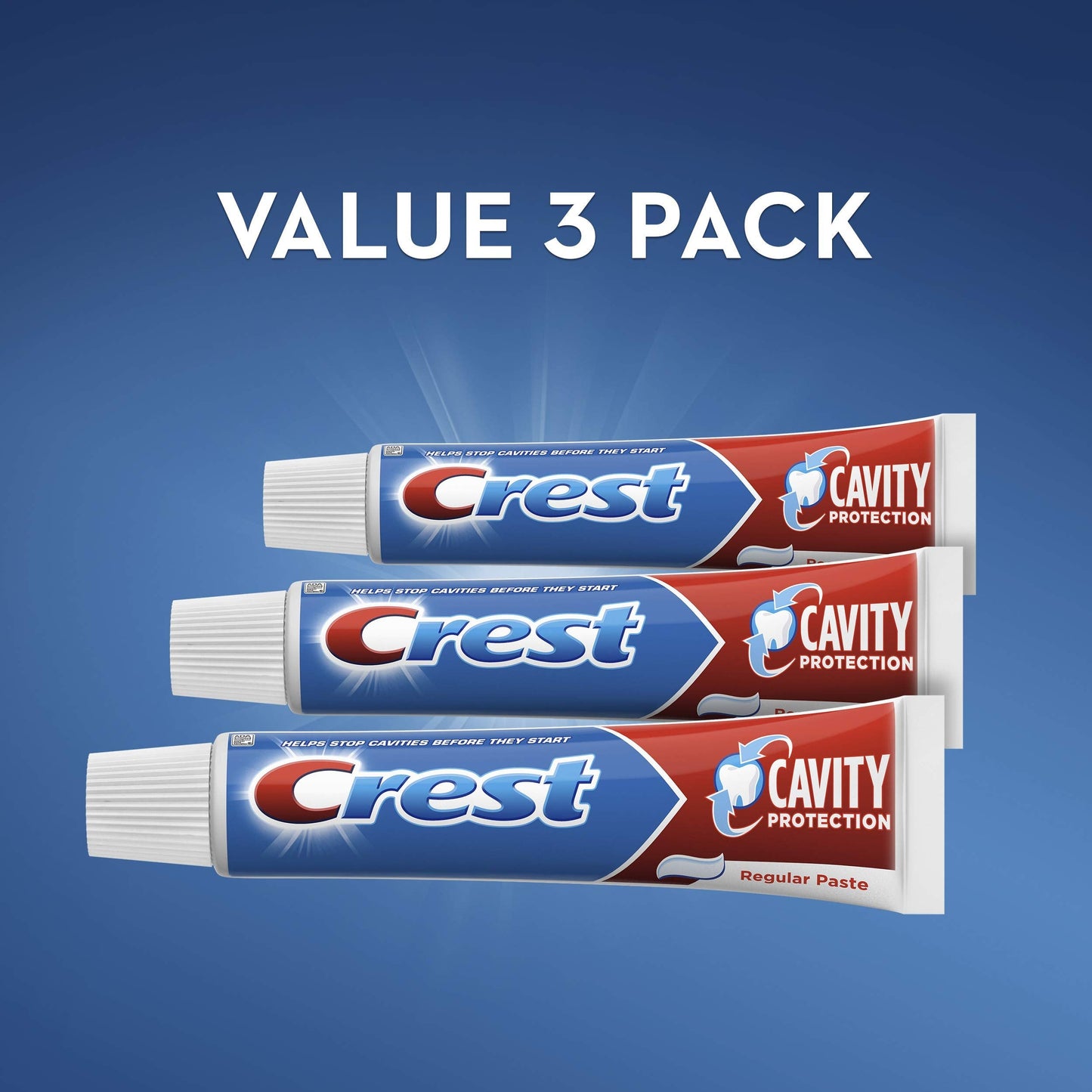 Crest Cavity Protection Toothpaste, Regular Paste, 5.7 oz, Pack of 3