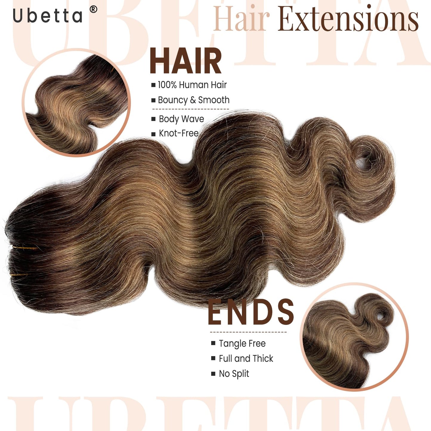 Clip in Hair Extensions,20 Inch Ombre Brown Balayage Caramel Blonde Hair Extensions Body Wave Clip in Hair Extensions Real Human Hair Clip ins Extensions Double Weft Hair Extensions for Thin Hair