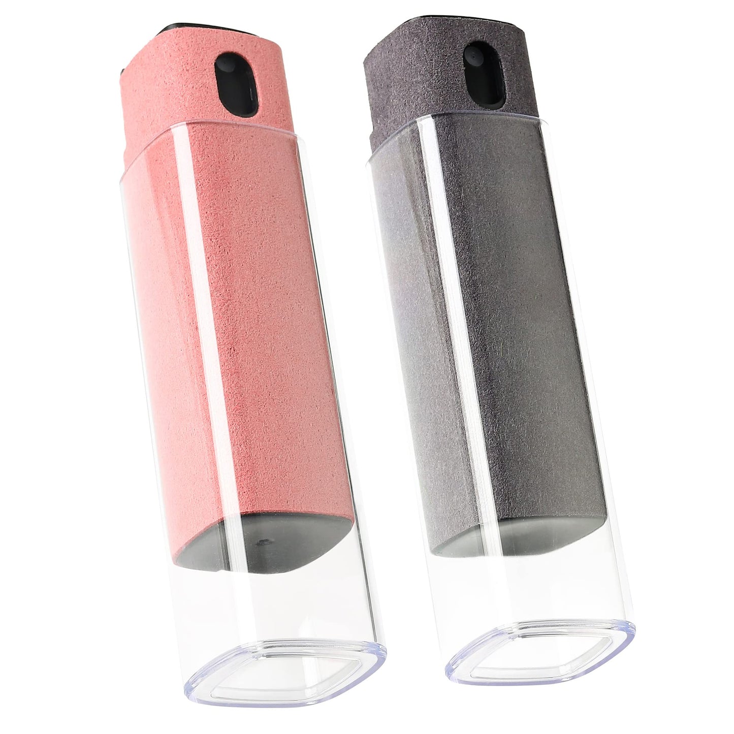 2 Pcs Screen Cleaner Kit, 3-in-1 Touchscreen Mist Cleaner Spray Bottle Tool & Microfiber Cloth for Phone/Laptop/Tablet/TV/Monitor/Car Screens(Pink+Grey)