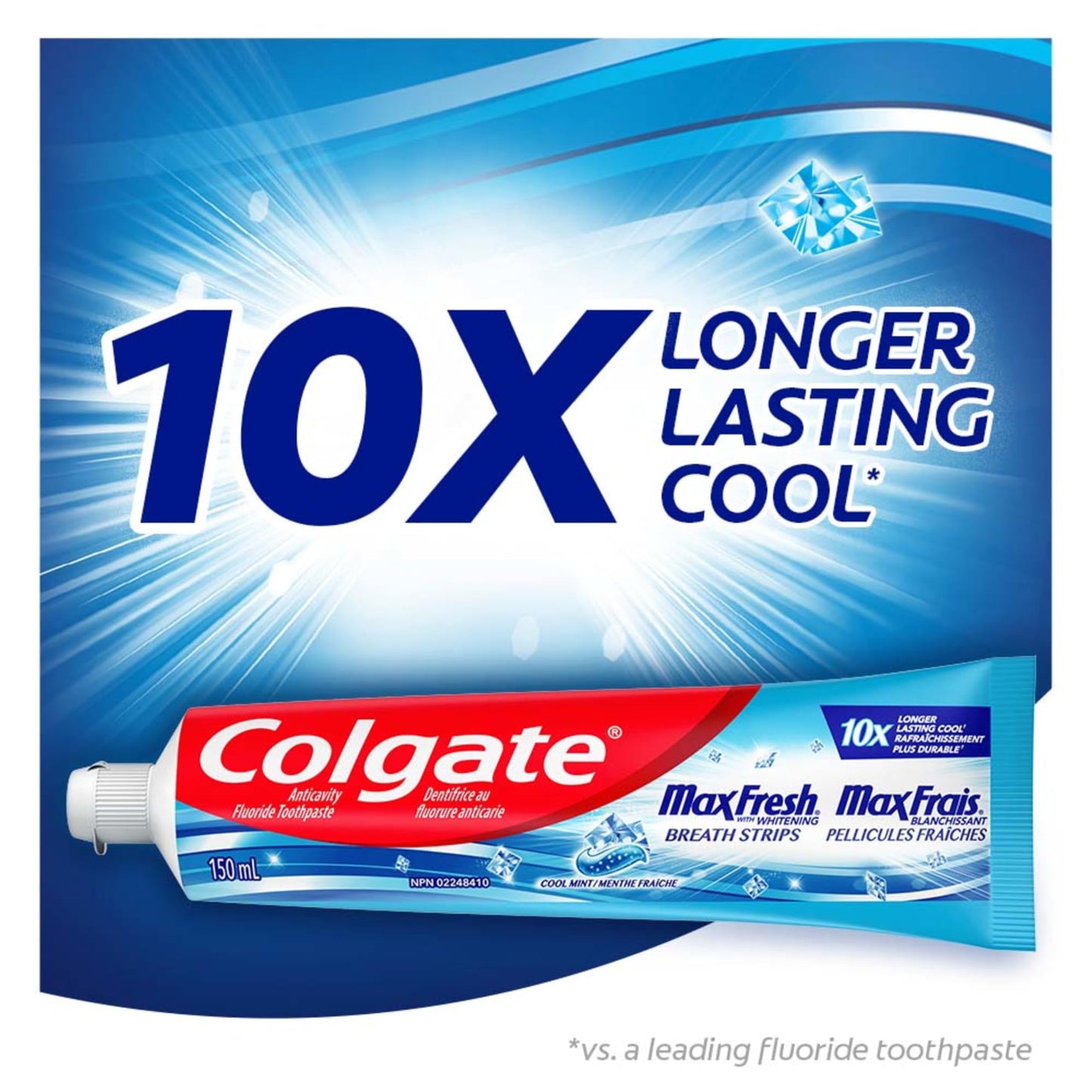 Colgate MaxFresh Whitening with Breath Strips Toothpaste Clean Mint 12.6 Ounce total (2 pack)