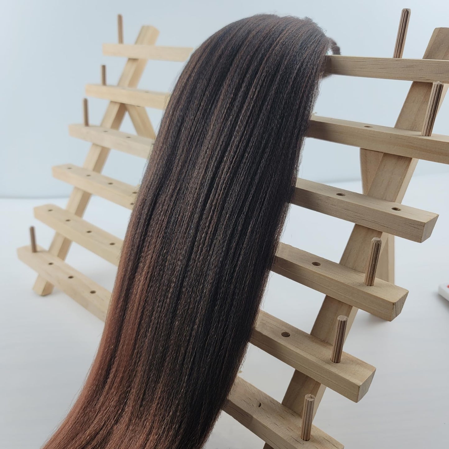 Leticia Black Brown Braiding Hair Pre Stretched Kanekalo Braiding Hair Pre stretched