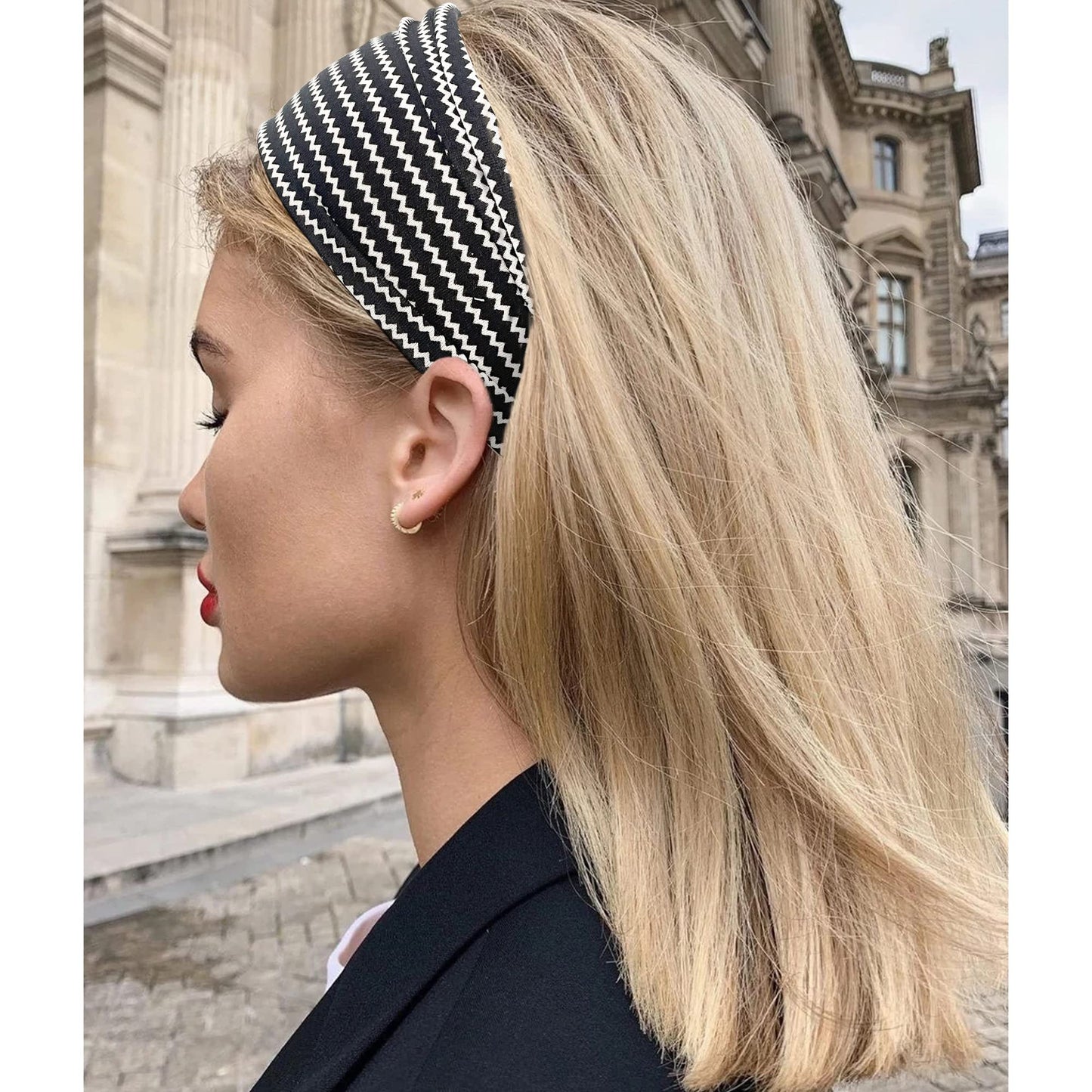 Jesries Headbands for Women Non Slip Turban Hair Wrap Elastic Hair Bands Running Headwrap Sweat Yoga Head Bands for Girls