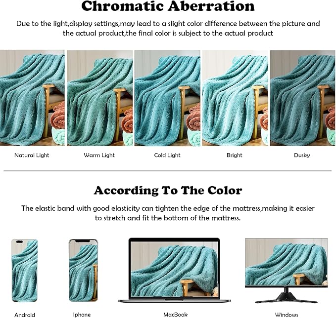 NEWCOSPLAY Super Soft Twin Blanket Teal Premium Silky Flannel Fleece 3D Waffle Checkered Lightweight Bed Blanket All Season Use (Light Teal, Twin(60"x80"))