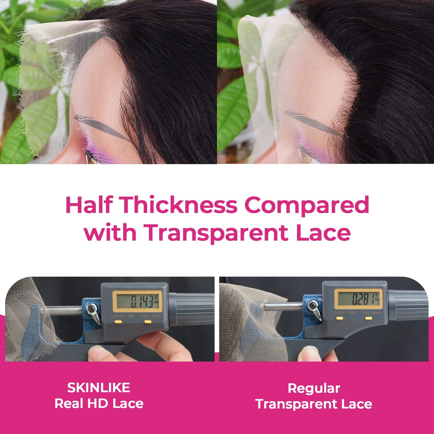 FalaFala SKINLIKE 4x4 Real HD Closure Straight Human Hair Free Part Swiss HD Lace Melted Pre Plucked with Baby Hair Undetectable Serrated Edge Frontal Closures Only 20 Inch